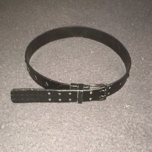 Men’s Black Studded Leather Belt